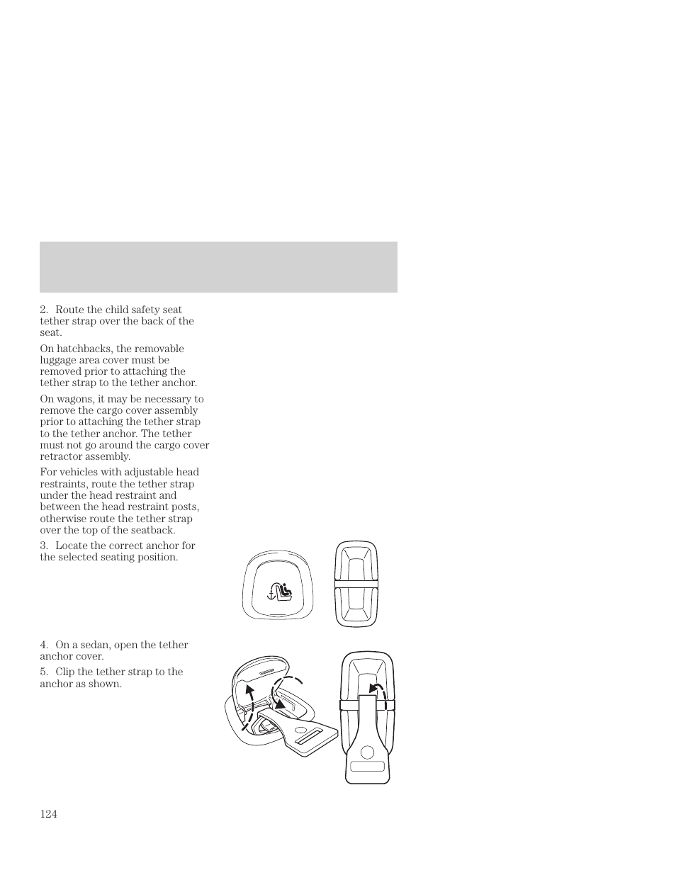 Seating and safety restraints | FORD 2001 Focus User Manual | Page 124 / 296