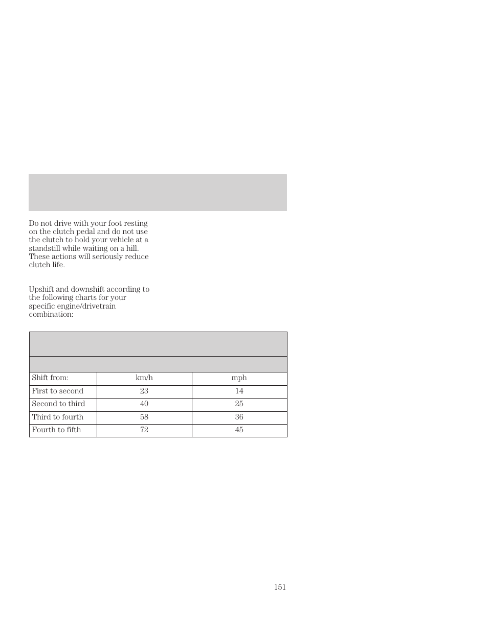 Driving | FORD 2001 Focus User Manual | Page 151 / 296