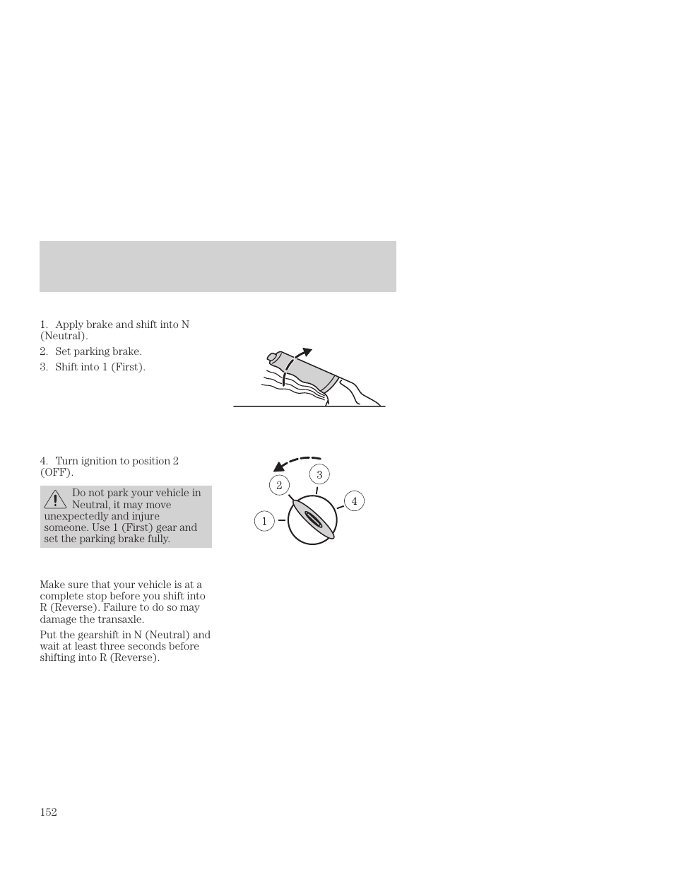 Driving | FORD 2001 Focus User Manual | Page 152 / 296