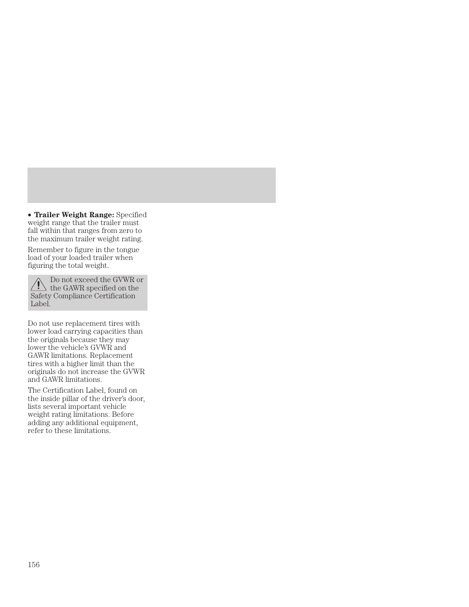 Driving | FORD 2001 Focus User Manual | Page 156 / 296