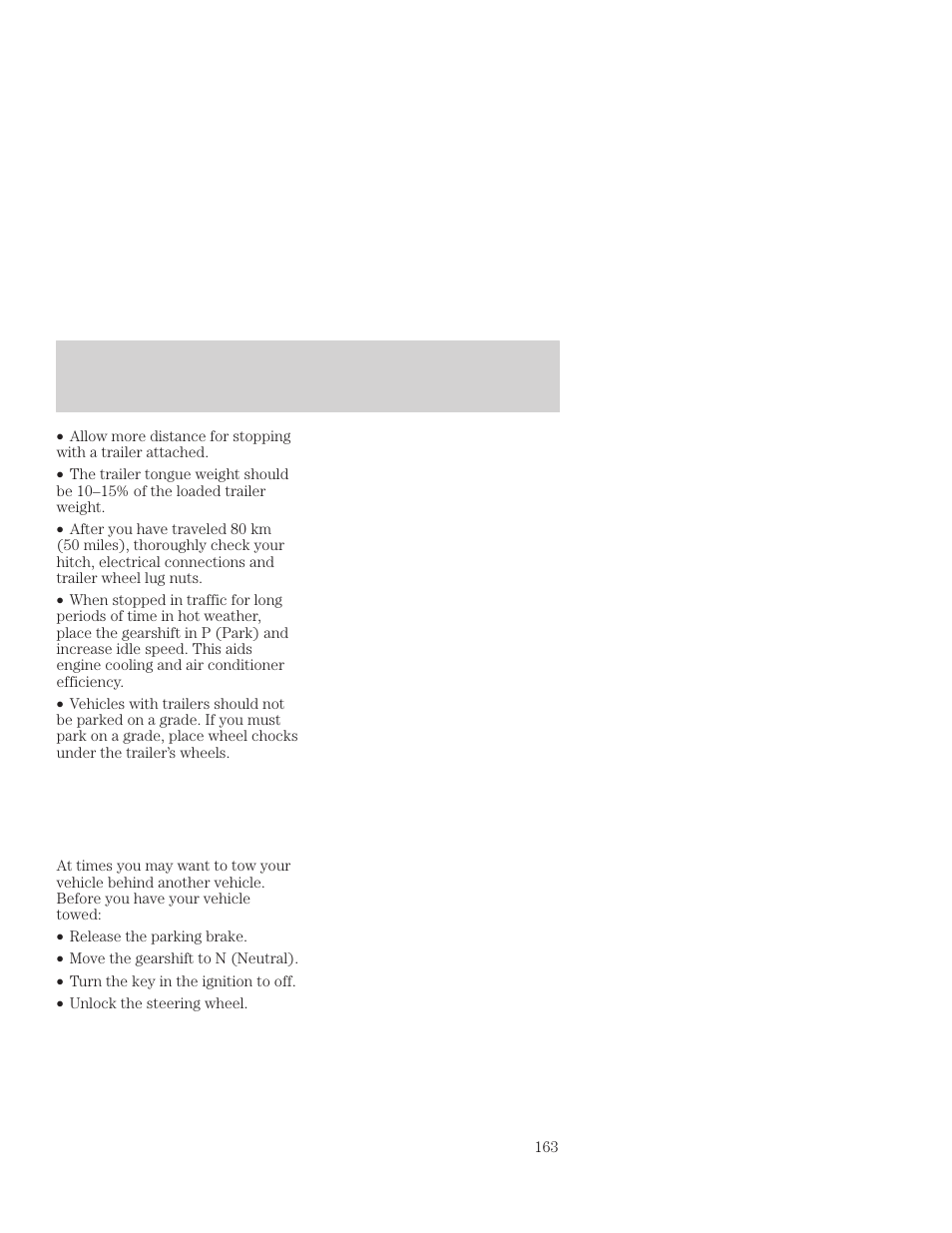 Driving | FORD 2001 Focus User Manual | Page 163 / 296