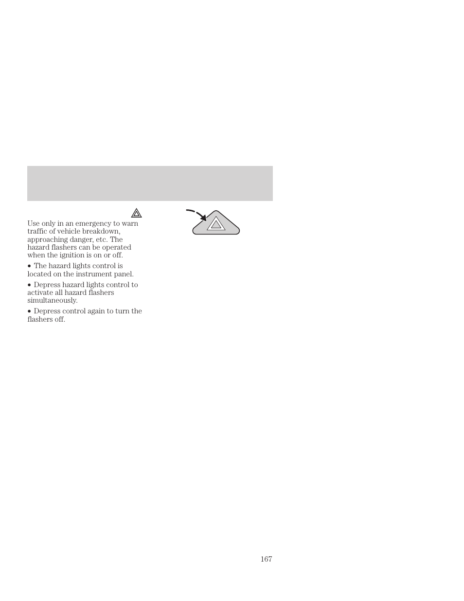 Roadside emergencies | FORD 2001 Focus User Manual | Page 167 / 296