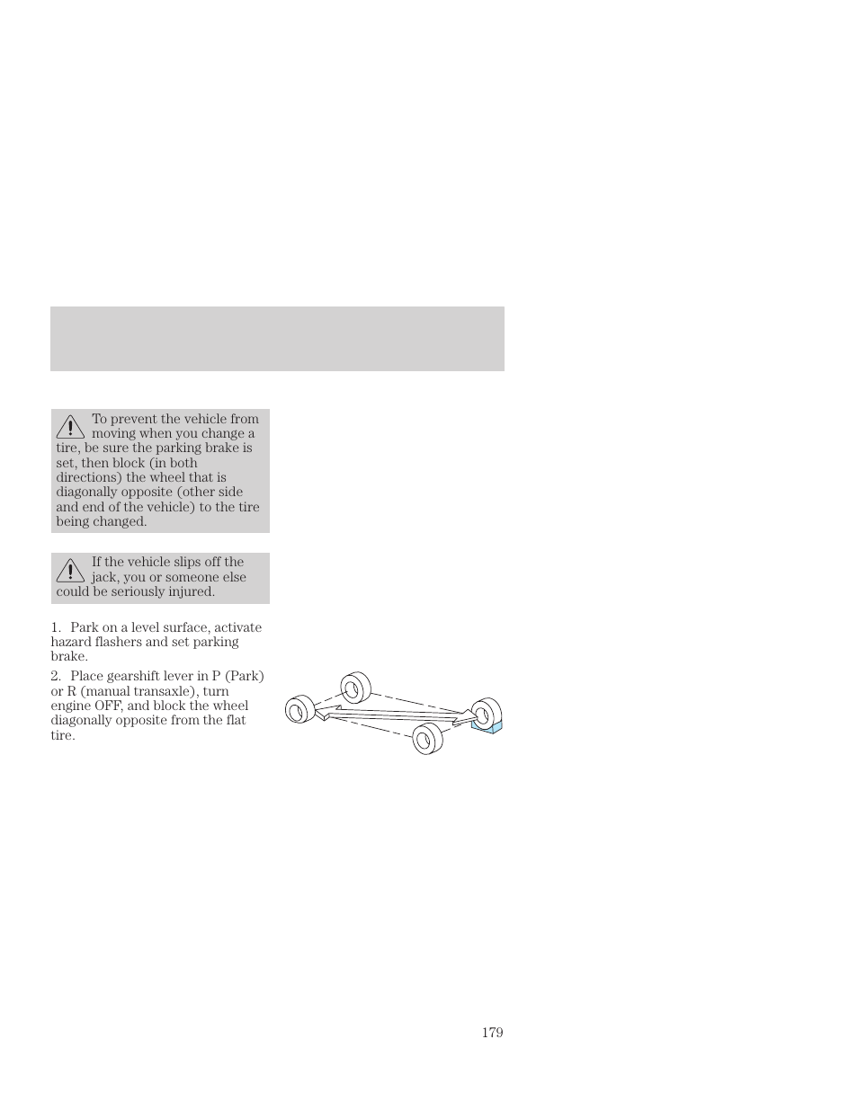 Roadside emergencies | FORD 2001 Focus User Manual | Page 179 / 296