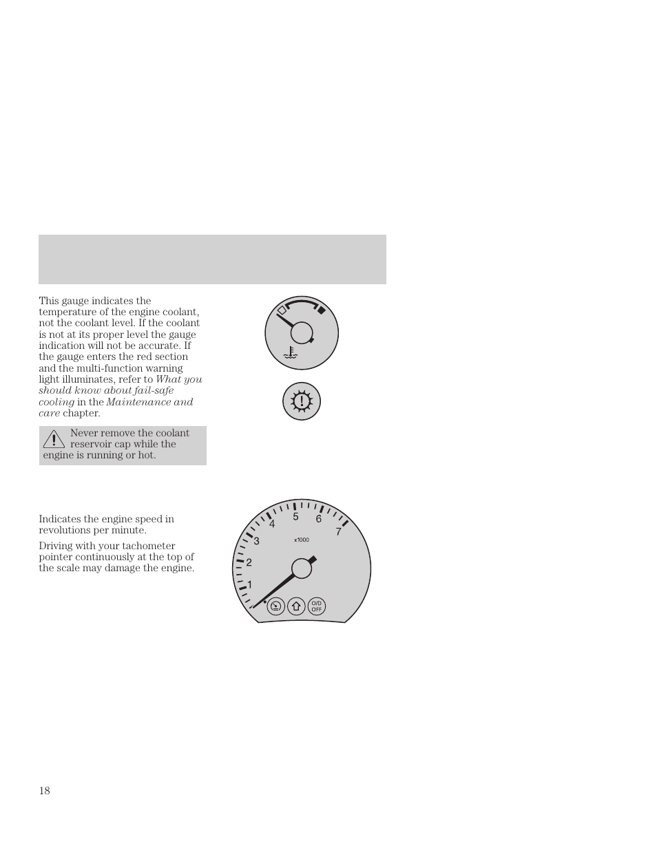 Instrumentation | FORD 2001 Focus User Manual | Page 18 / 296