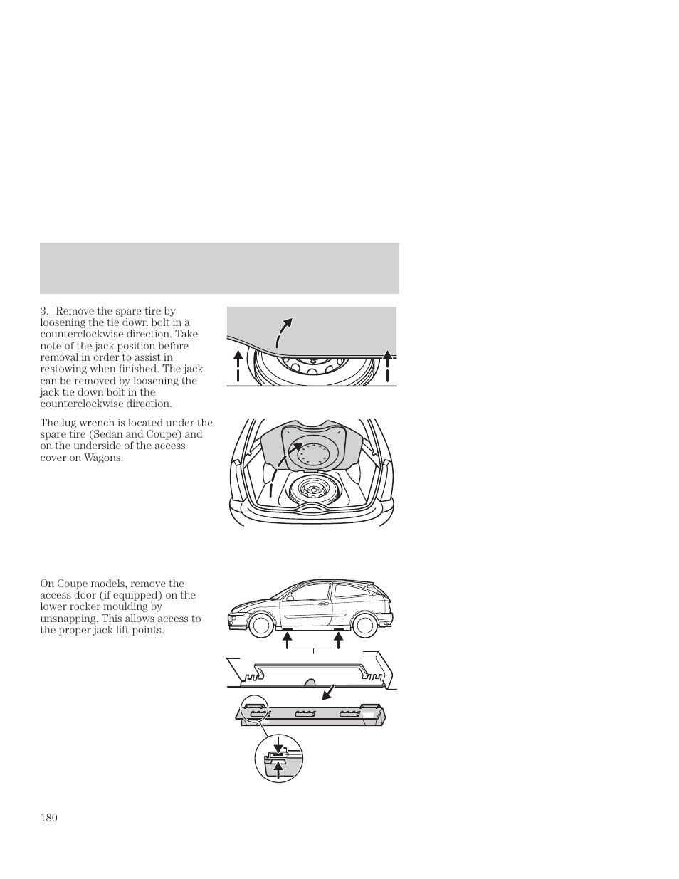 Roadside emergencies | FORD 2001 Focus User Manual | Page 180 / 296