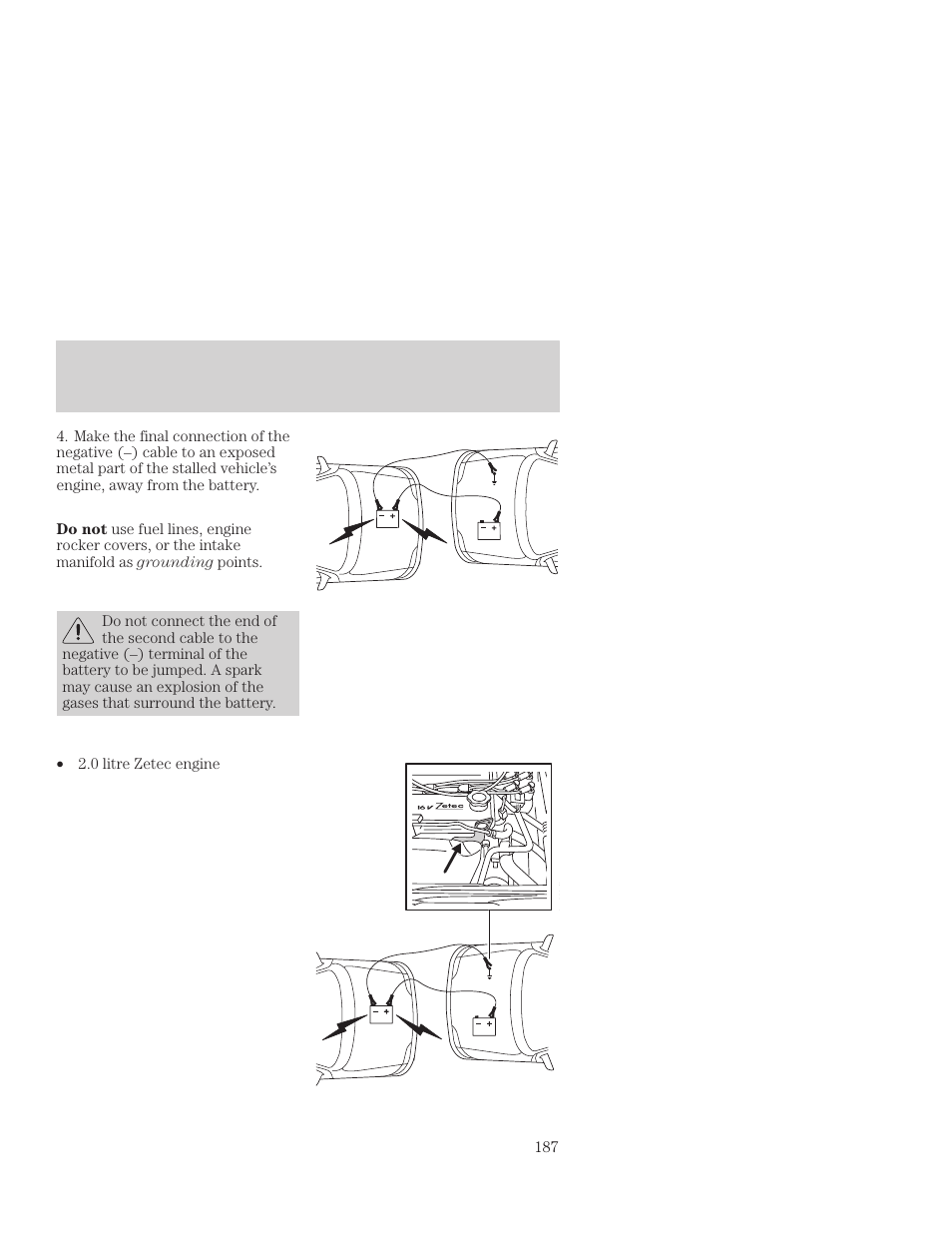 Roadside emergencies | FORD 2001 Focus User Manual | Page 187 / 296