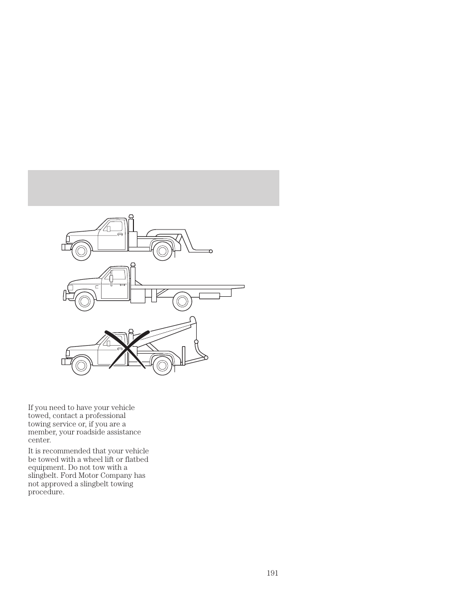Roadside emergencies | FORD 2001 Focus User Manual | Page 191 / 296
