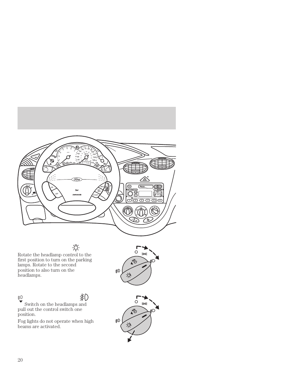 Controls and features | FORD 2001 Focus User Manual | Page 20 / 296