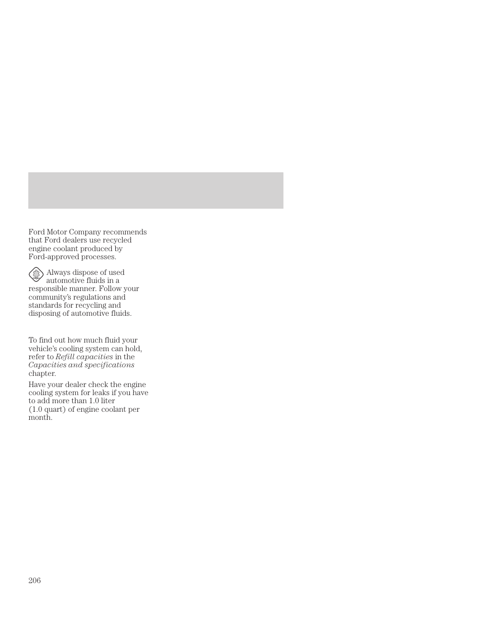Maintenance and care | FORD 2001 Focus User Manual | Page 206 / 296