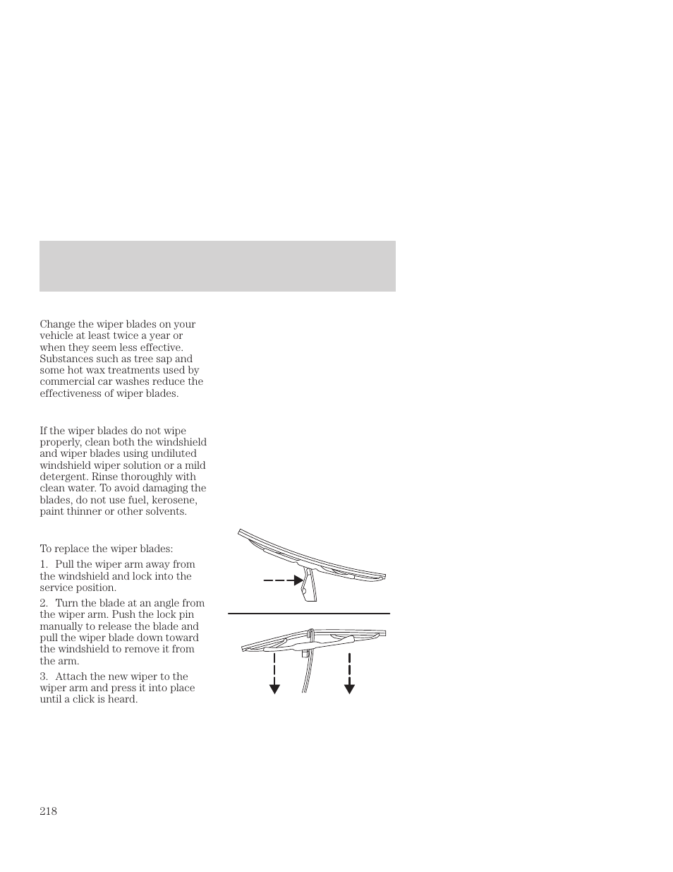 Maintenance and care | FORD 2001 Focus User Manual | Page 218 / 296