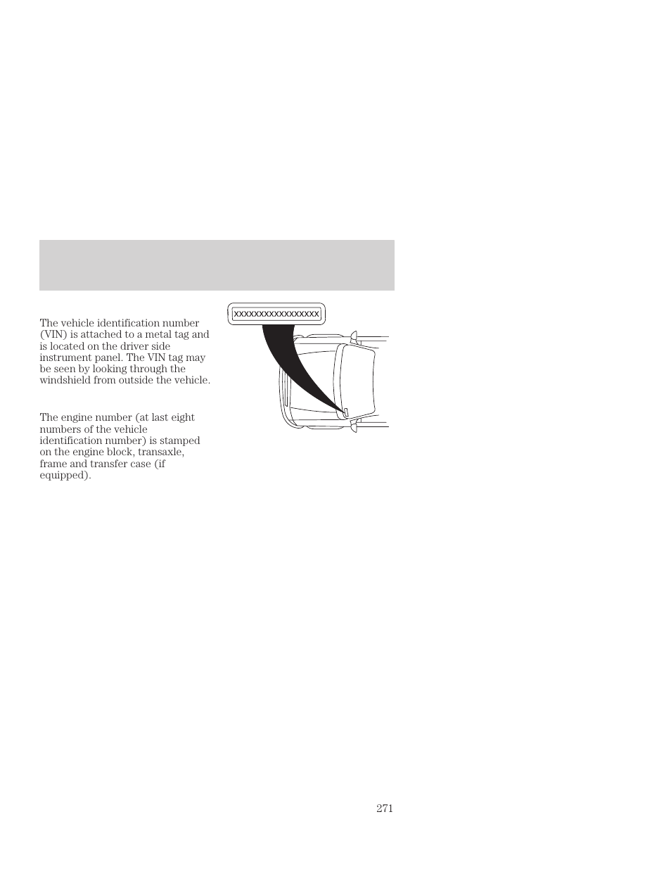 Capacities and specifications | FORD 2001 Focus User Manual | Page 271 / 296