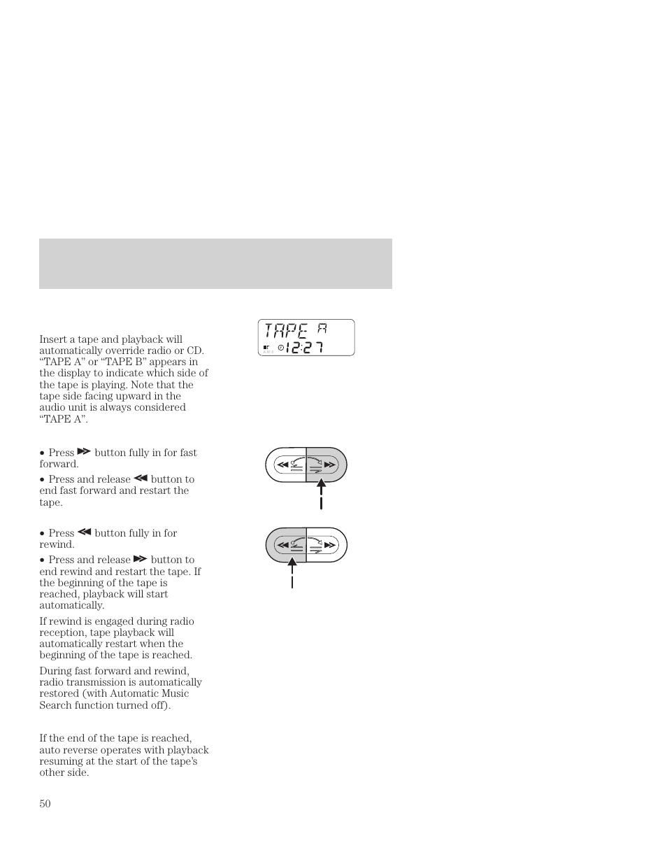 Controls and features | FORD 2001 Focus User Manual | Page 50 / 296