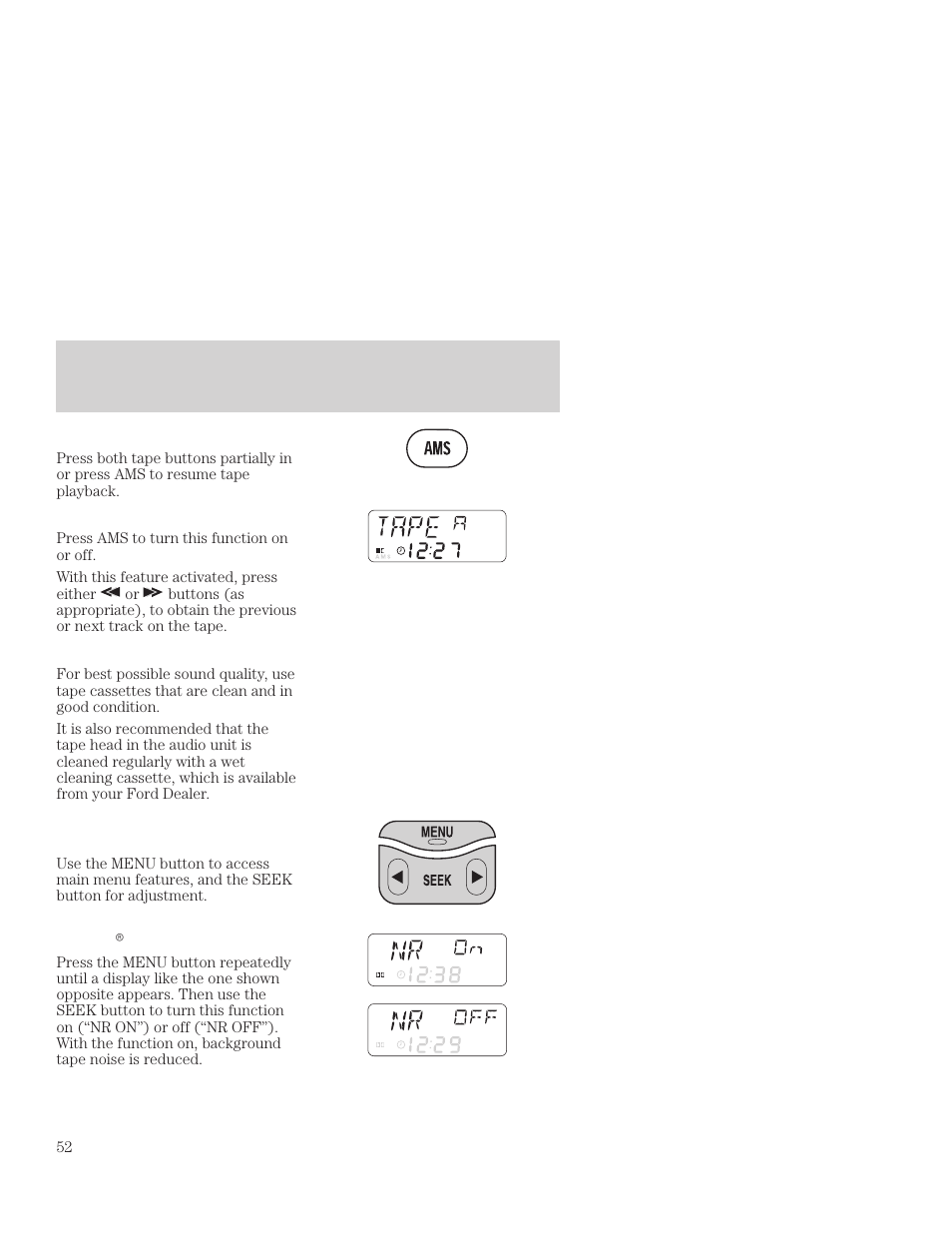 Controls and features | FORD 2001 Focus User Manual | Page 52 / 296