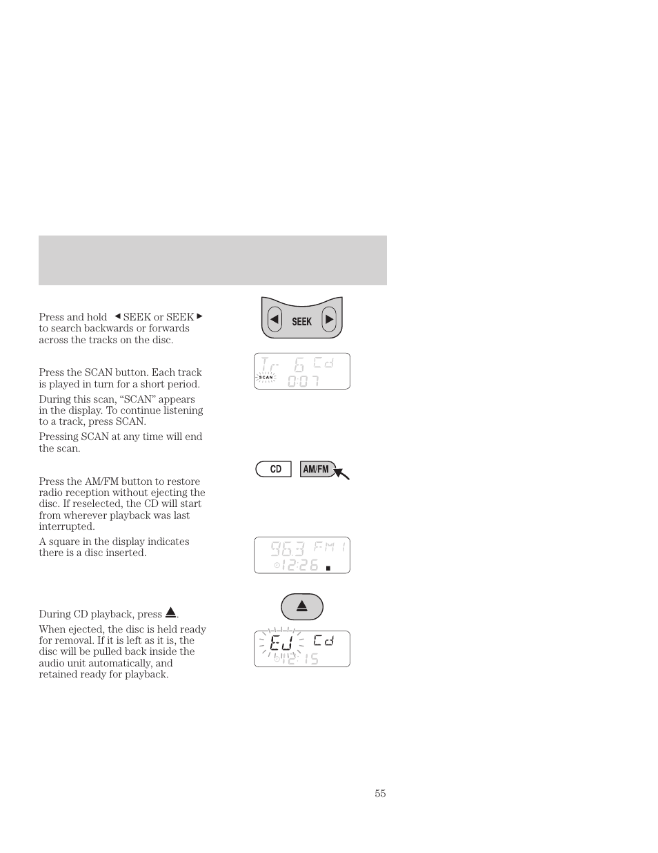 Controls and features | FORD 2001 Focus User Manual | Page 55 / 296