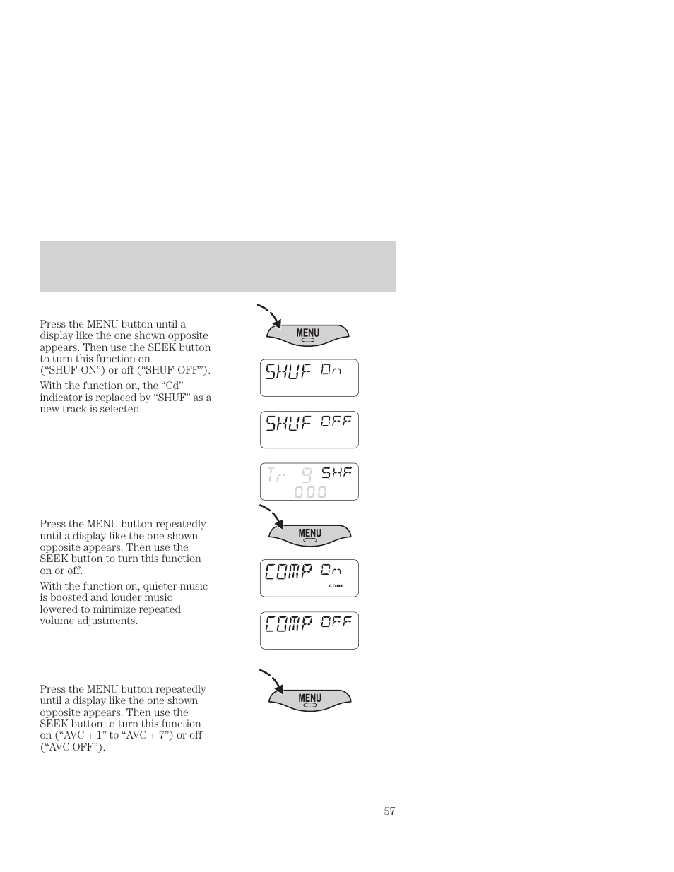 Controls and features | FORD 2001 Focus User Manual | Page 57 / 296