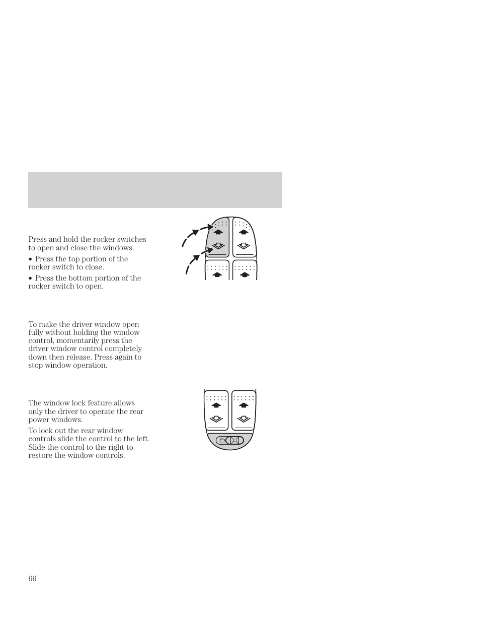Controls and features | FORD 2001 Focus User Manual | Page 66 / 296