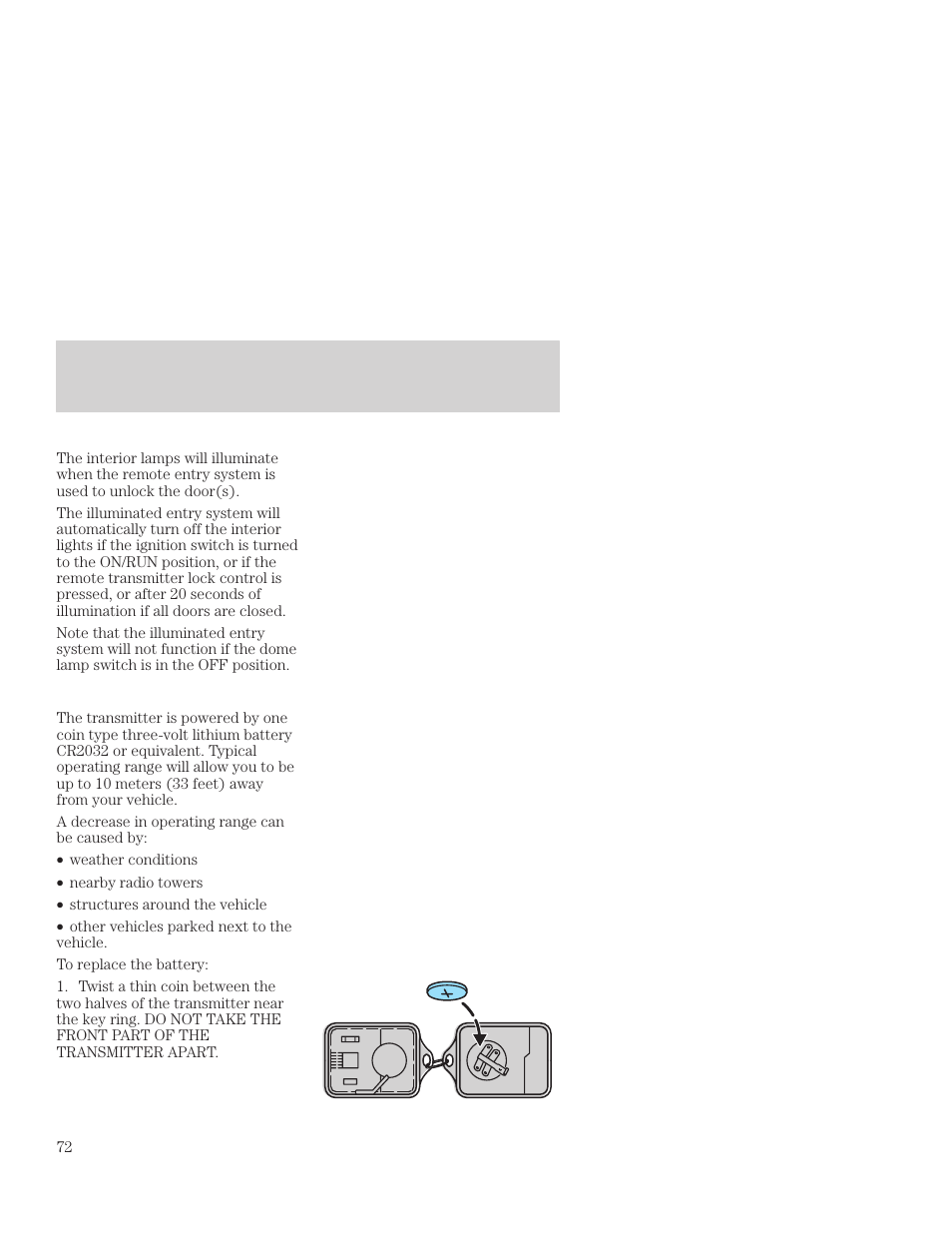 Controls and features | FORD 2001 Focus User Manual | Page 72 / 296