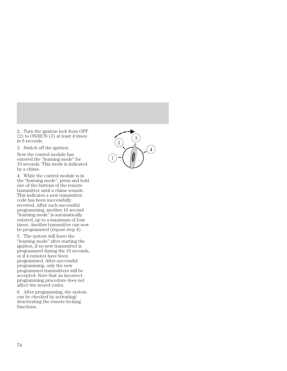 Controls and features | FORD 2001 Focus User Manual | Page 74 / 296