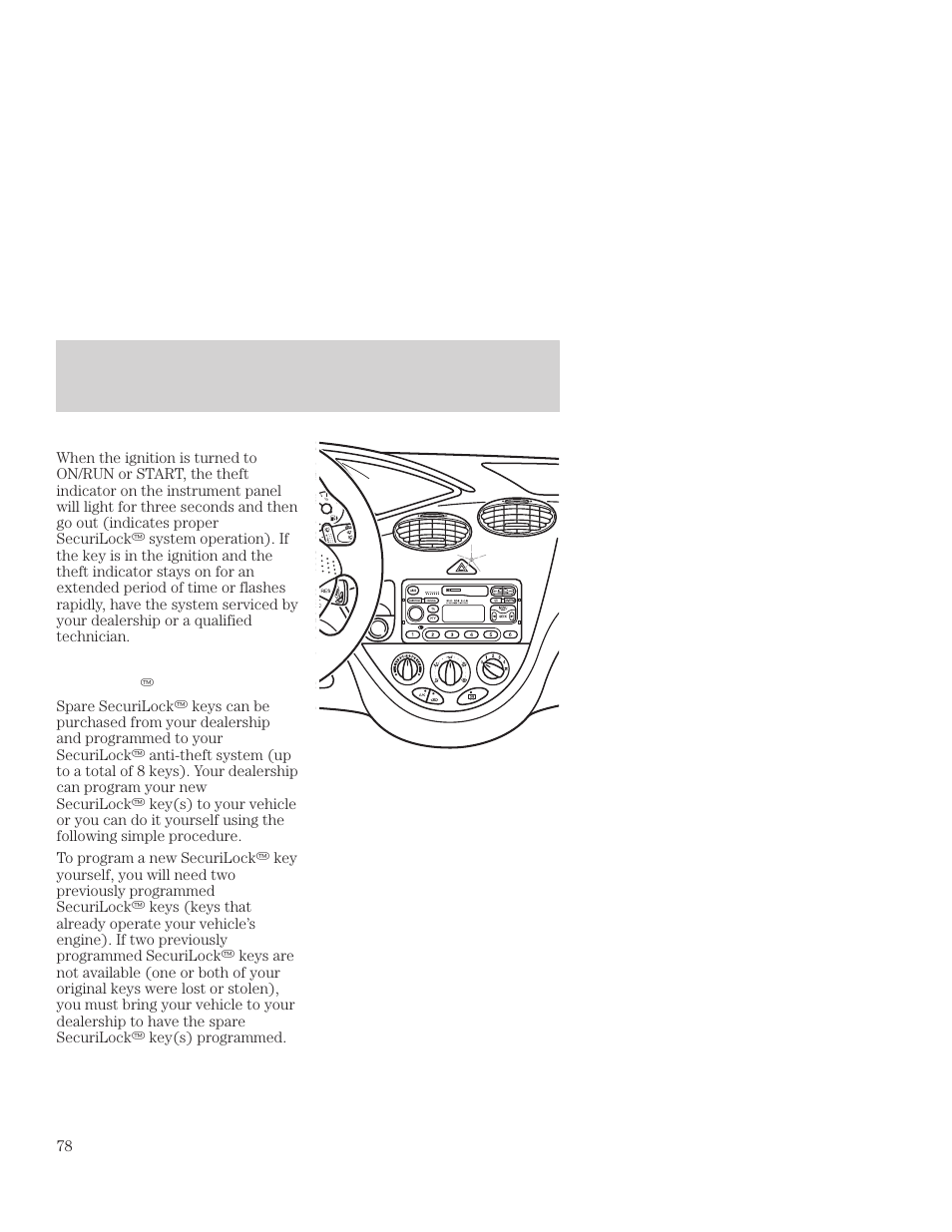 Controls and features | FORD 2001 Focus User Manual | Page 78 / 296