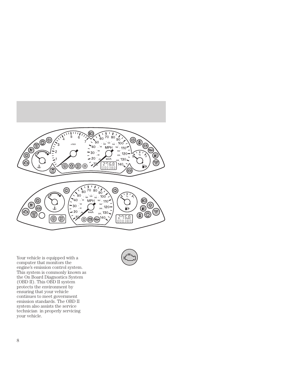 Instrumentation | FORD 2001 Focus User Manual | Page 8 / 296