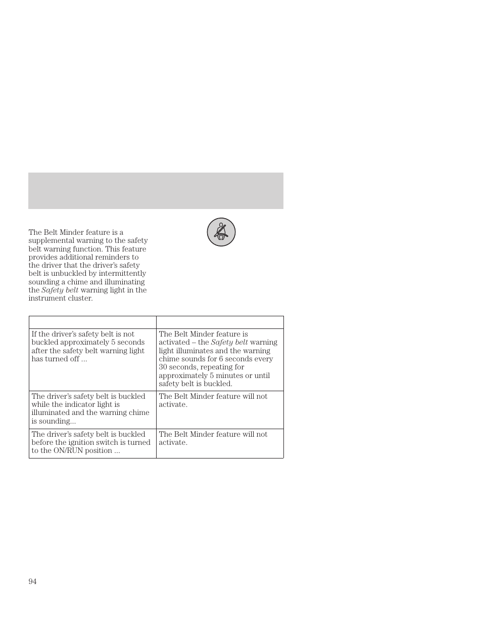 Seating and safety restraints | FORD 2001 Focus User Manual | Page 94 / 296