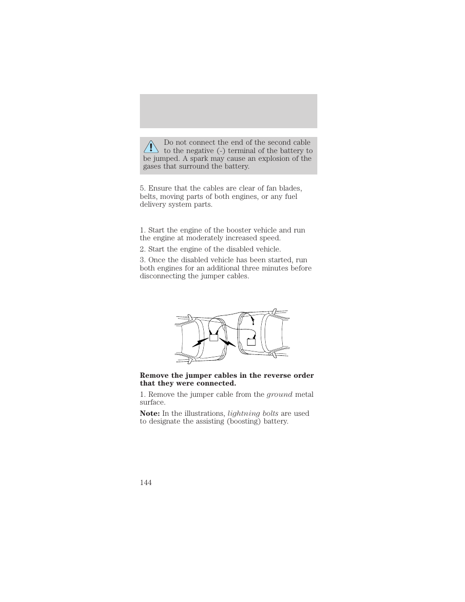 Roadside emergencies | FORD 2001 Mustang User Manual | Page 144 / 240
