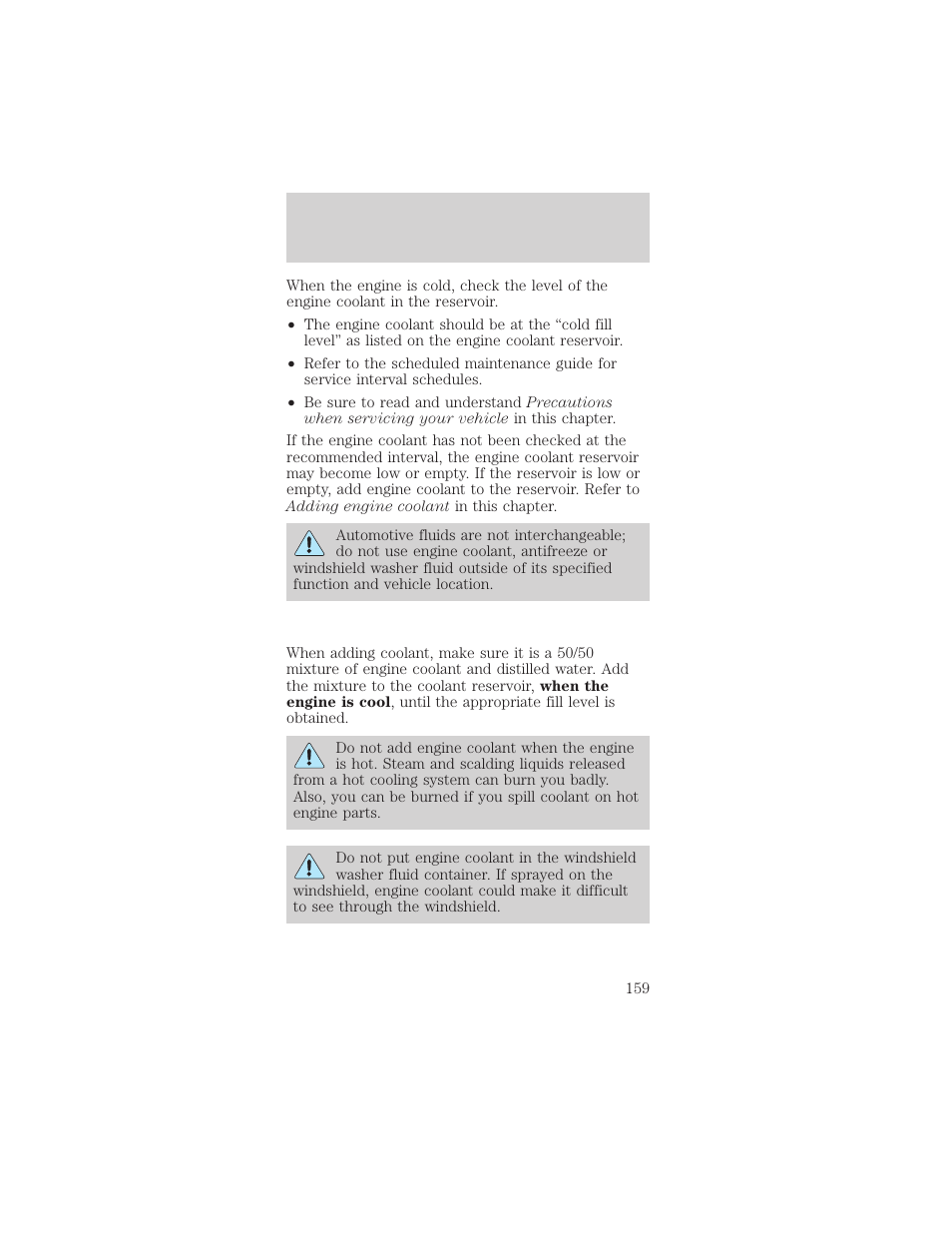 Maintenance and care | FORD 2001 Mustang User Manual | Page 159 / 240