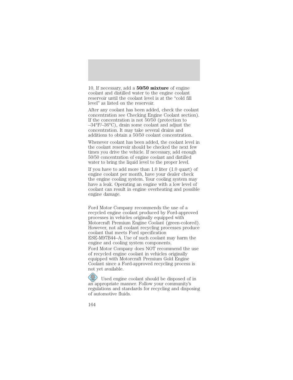 Maintenance and care | FORD 2001 Mustang User Manual | Page 164 / 240
