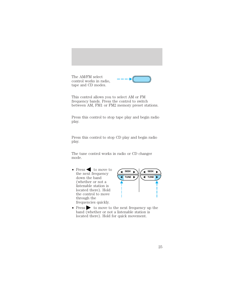Controls and features | FORD 2001 Mustang User Manual | Page 25 / 240