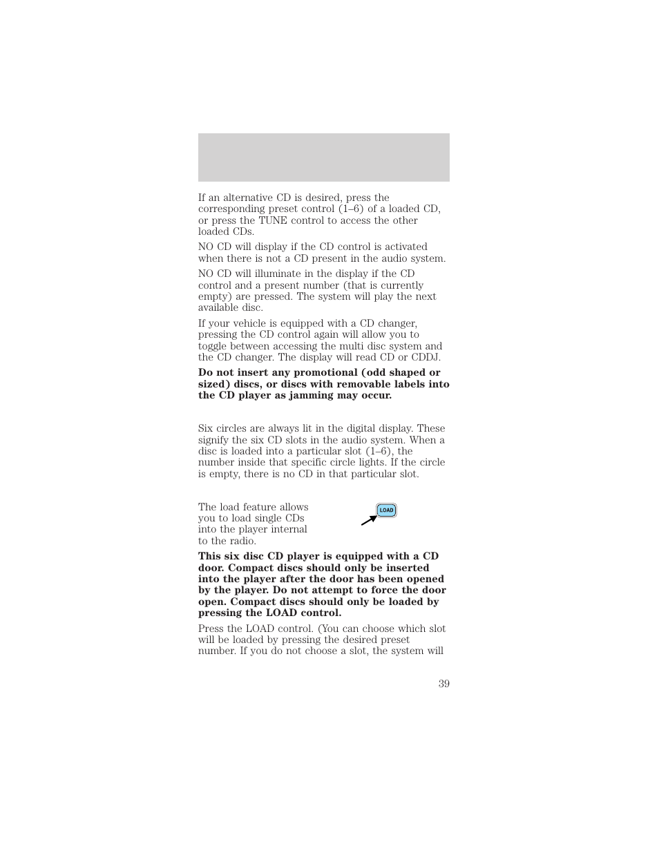 Controls and features | FORD 2001 Mustang User Manual | Page 39 / 240