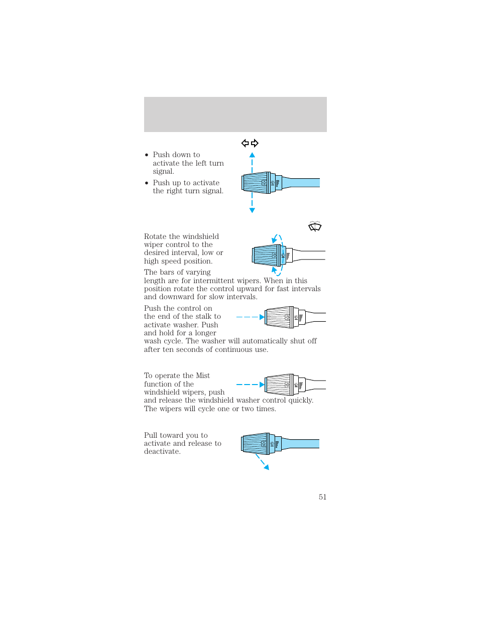 Controls and features | FORD 2001 Mustang User Manual | Page 51 / 240