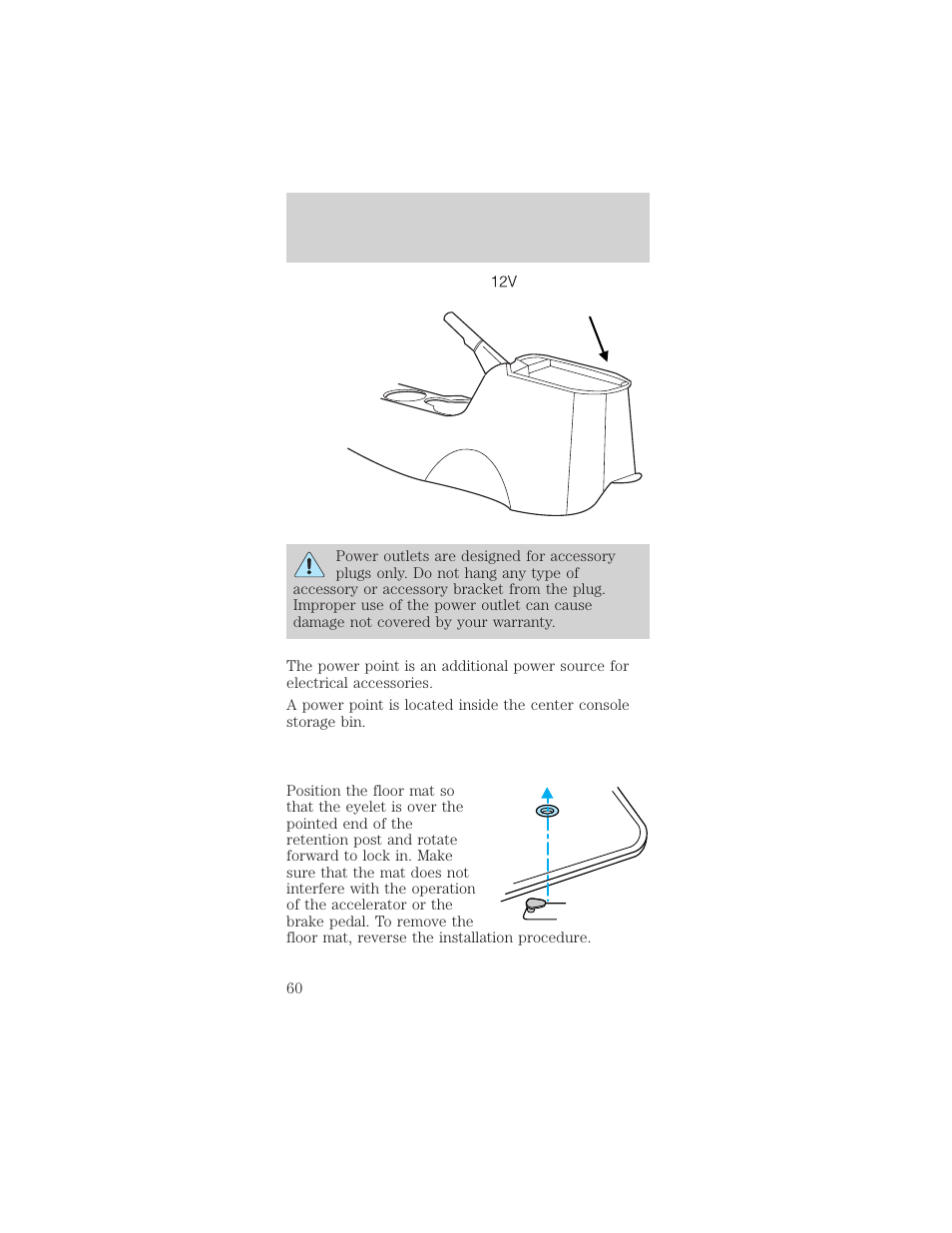 Controls and features | FORD 2001 Mustang User Manual | Page 60 / 240