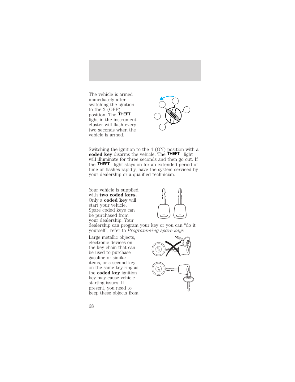 Controls and features | FORD 2001 Mustang User Manual | Page 68 / 240