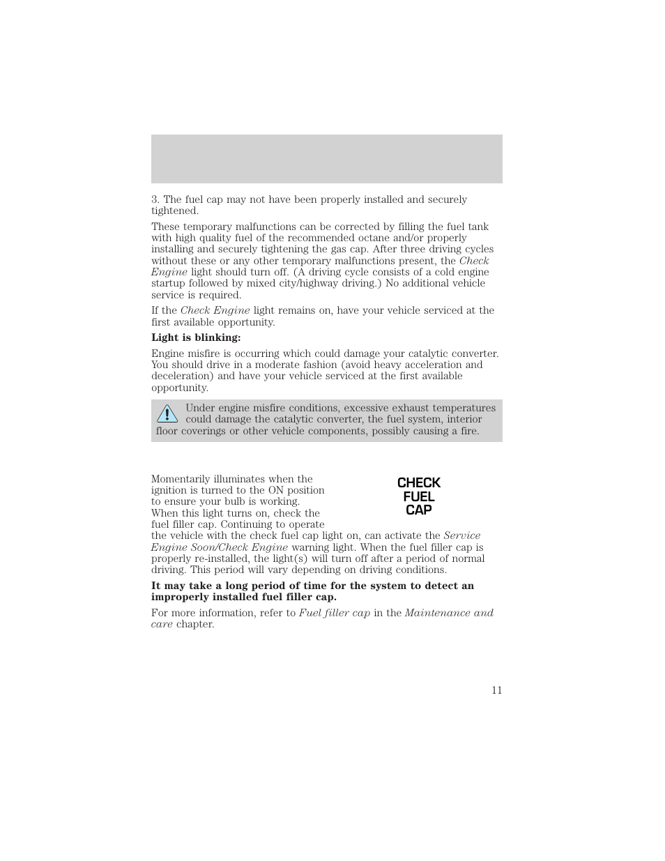 Instrumentation | FORD 2001 Ranger User Manual | Page 11 / 272