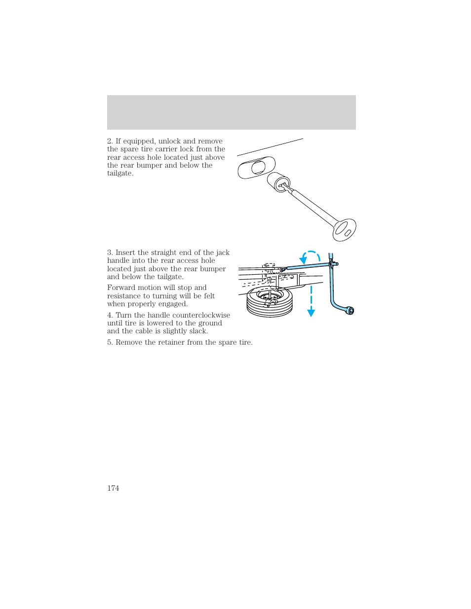 Roadside emergencies | FORD 2001 Ranger User Manual | Page 174 / 272