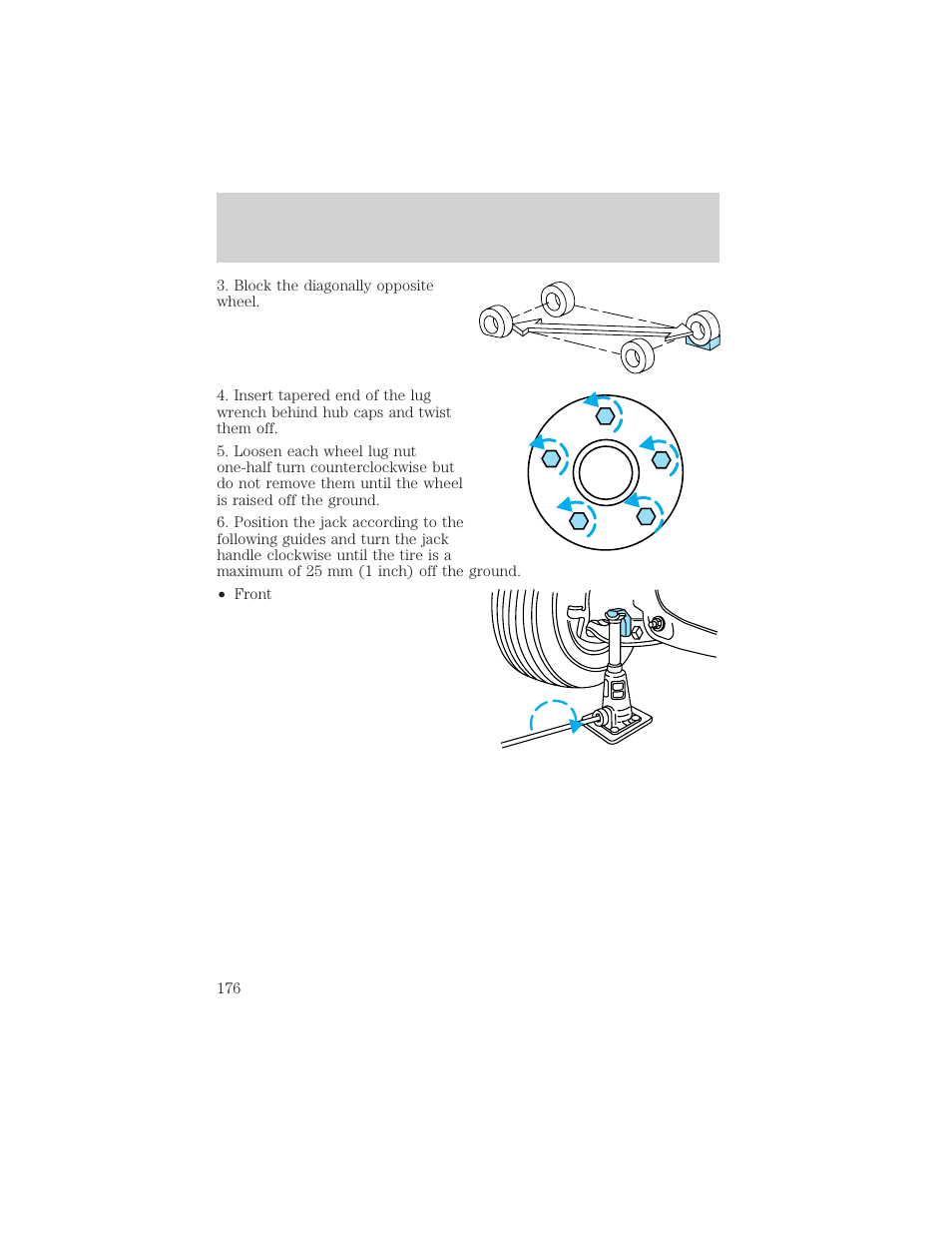 Roadside emergencies | FORD 2001 Ranger User Manual | Page 176 / 272