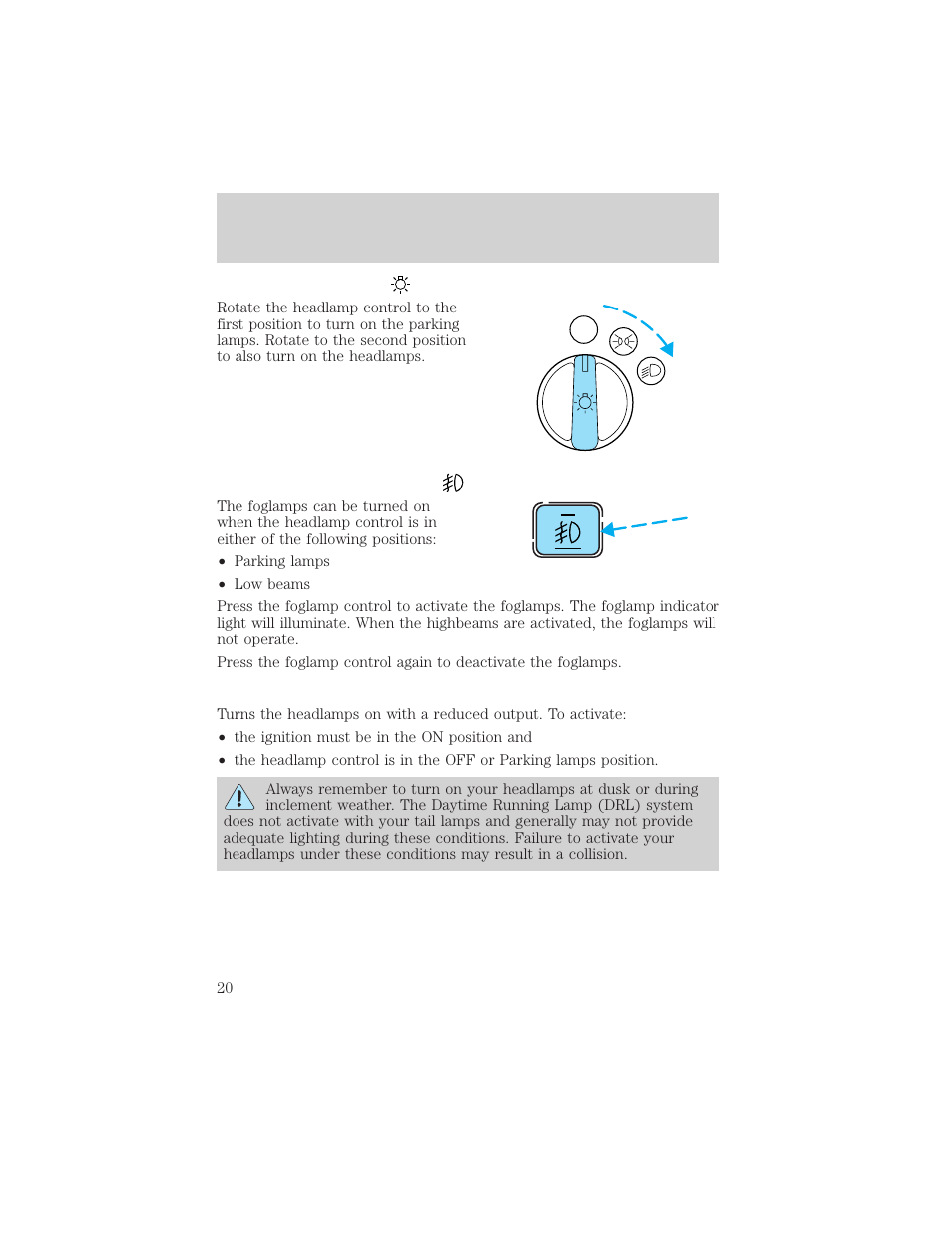 Controls and features | FORD 2001 Ranger User Manual | Page 20 / 272
