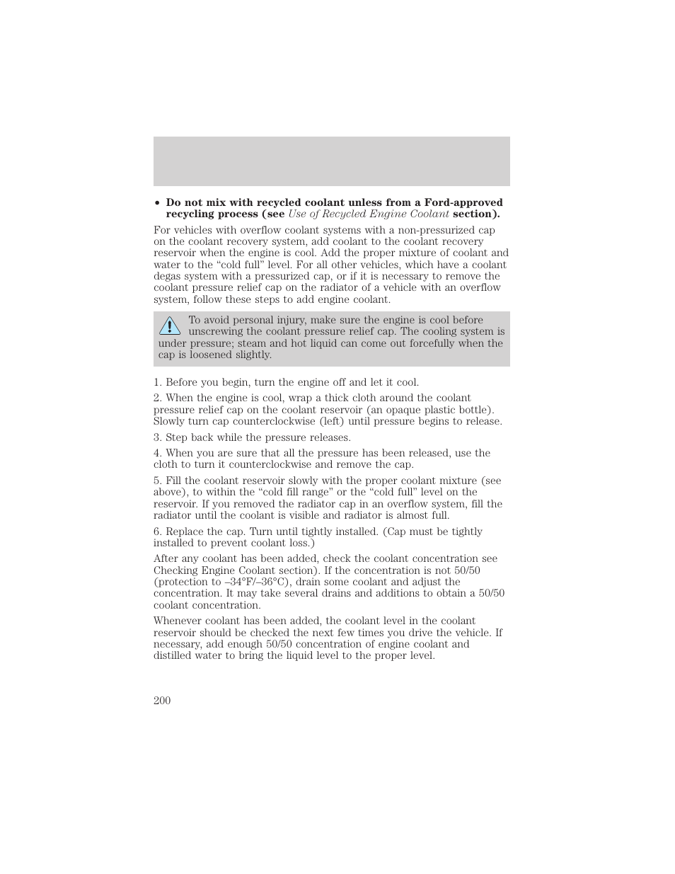 Maintenance and care | FORD 2001 Ranger User Manual | Page 200 / 272