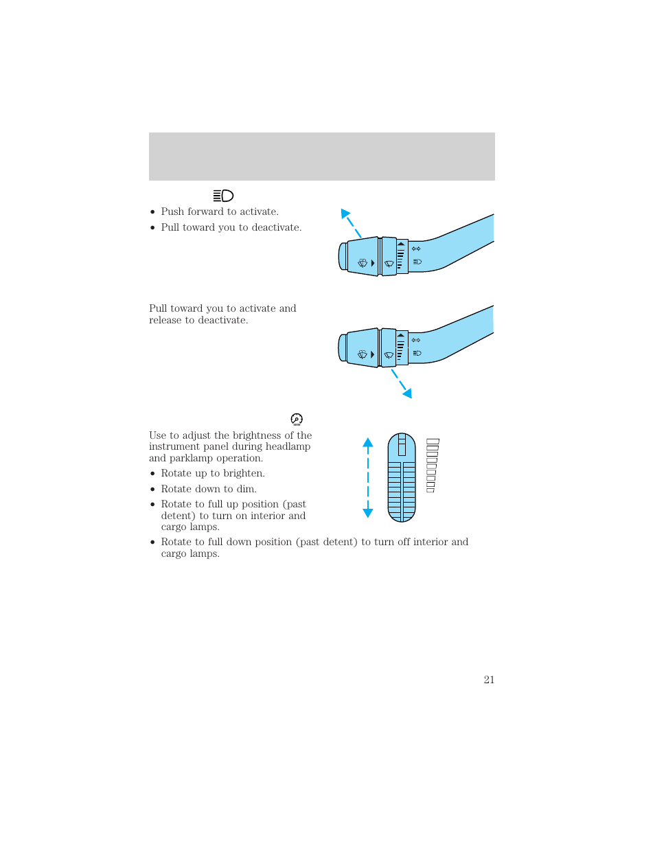 Controls and features | FORD 2001 Ranger User Manual | Page 21 / 272