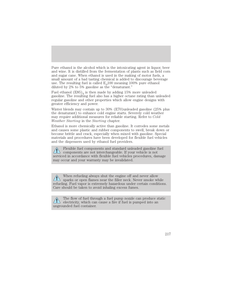 Maintenance and care | FORD 2001 Ranger User Manual | Page 217 / 272