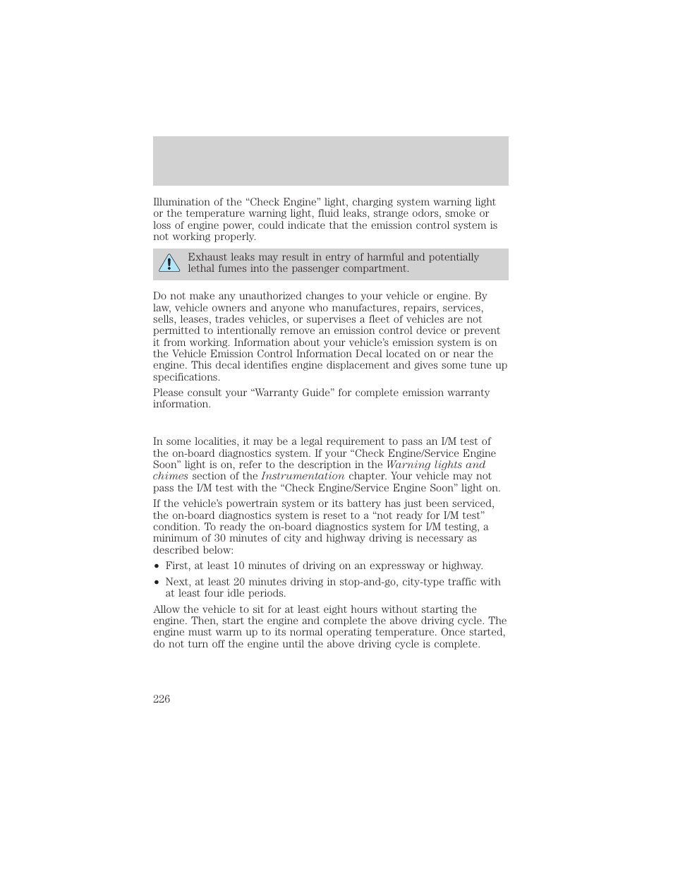 Maintenance and care | FORD 2001 Ranger User Manual | Page 226 / 272