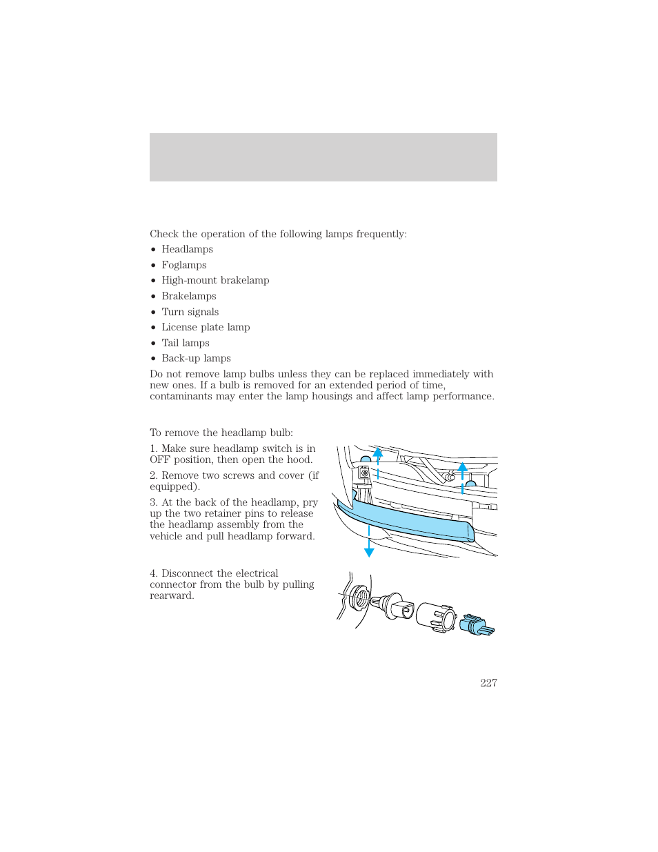 Maintenance and care | FORD 2001 Ranger User Manual | Page 227 / 272
