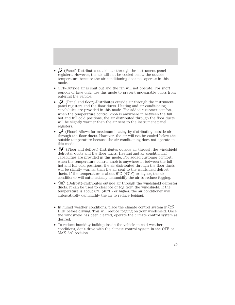 Controls and features | FORD 2001 Ranger User Manual | Page 25 / 272