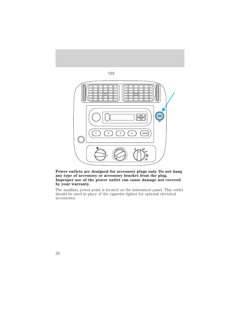 Controls and features | FORD 2001 Ranger User Manual | Page 28 / 272