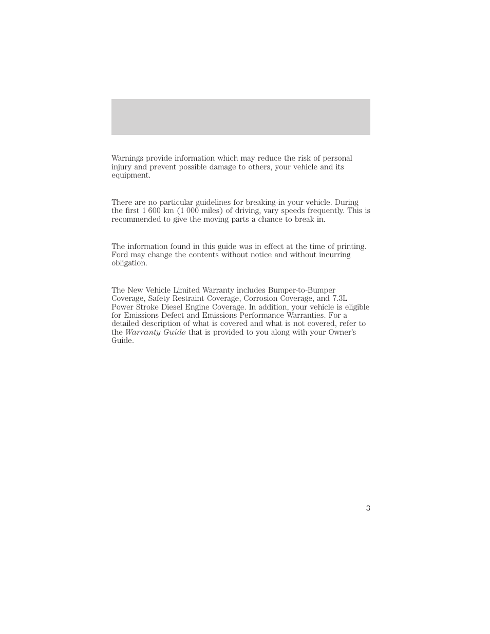 Introduction | FORD 2001 Ranger User Manual | Page 3 / 272