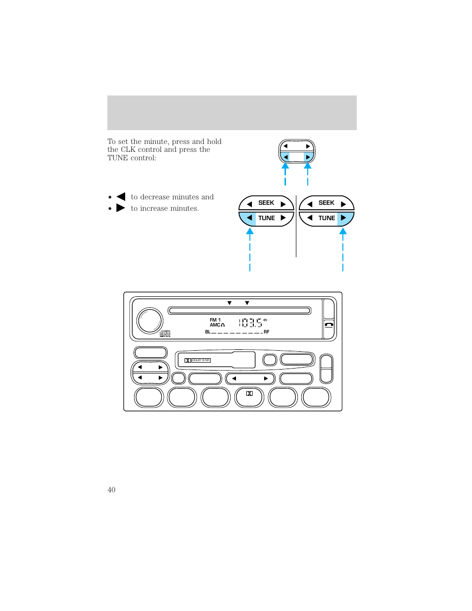 Controls and features | FORD 2001 Ranger User Manual | Page 40 / 272