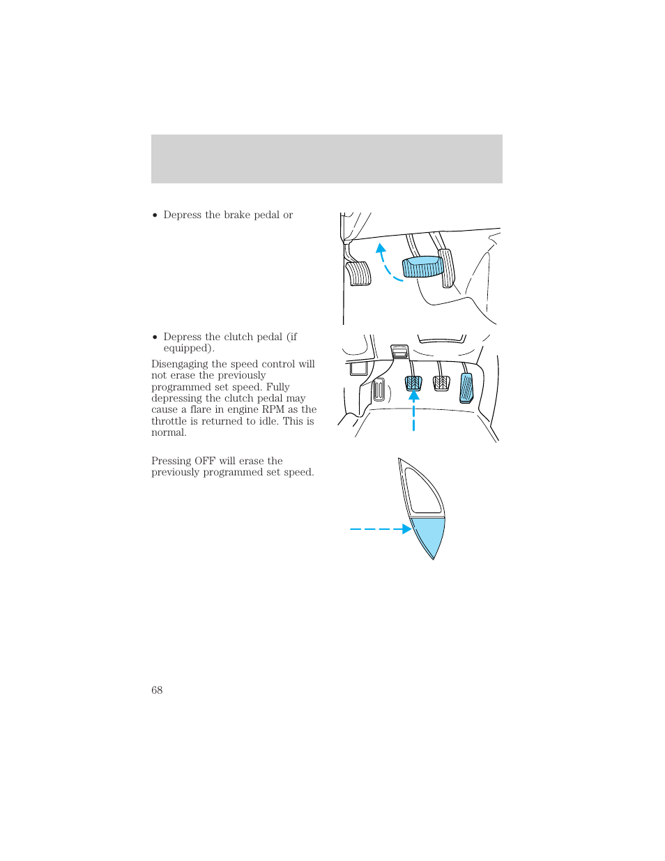 Controls and features | FORD 2001 Ranger User Manual | Page 68 / 272