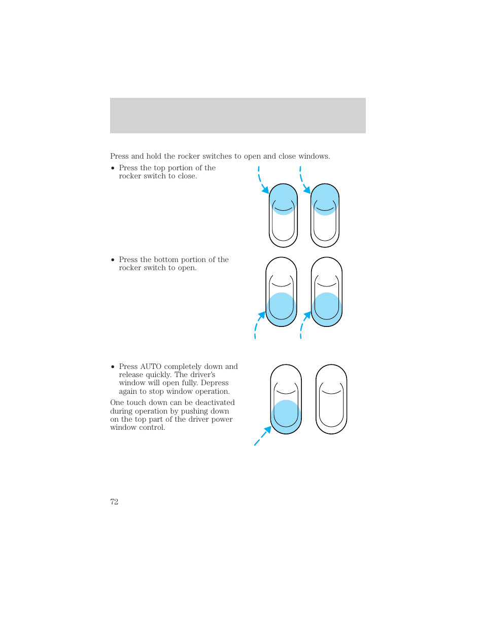 Controls and features | FORD 2001 Ranger User Manual | Page 72 / 272