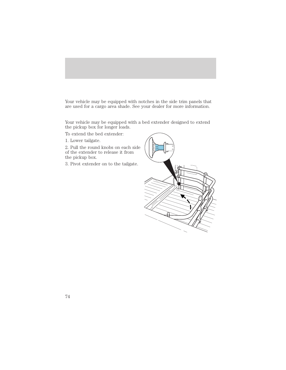 Controls and features | FORD 2001 Ranger User Manual | Page 74 / 272