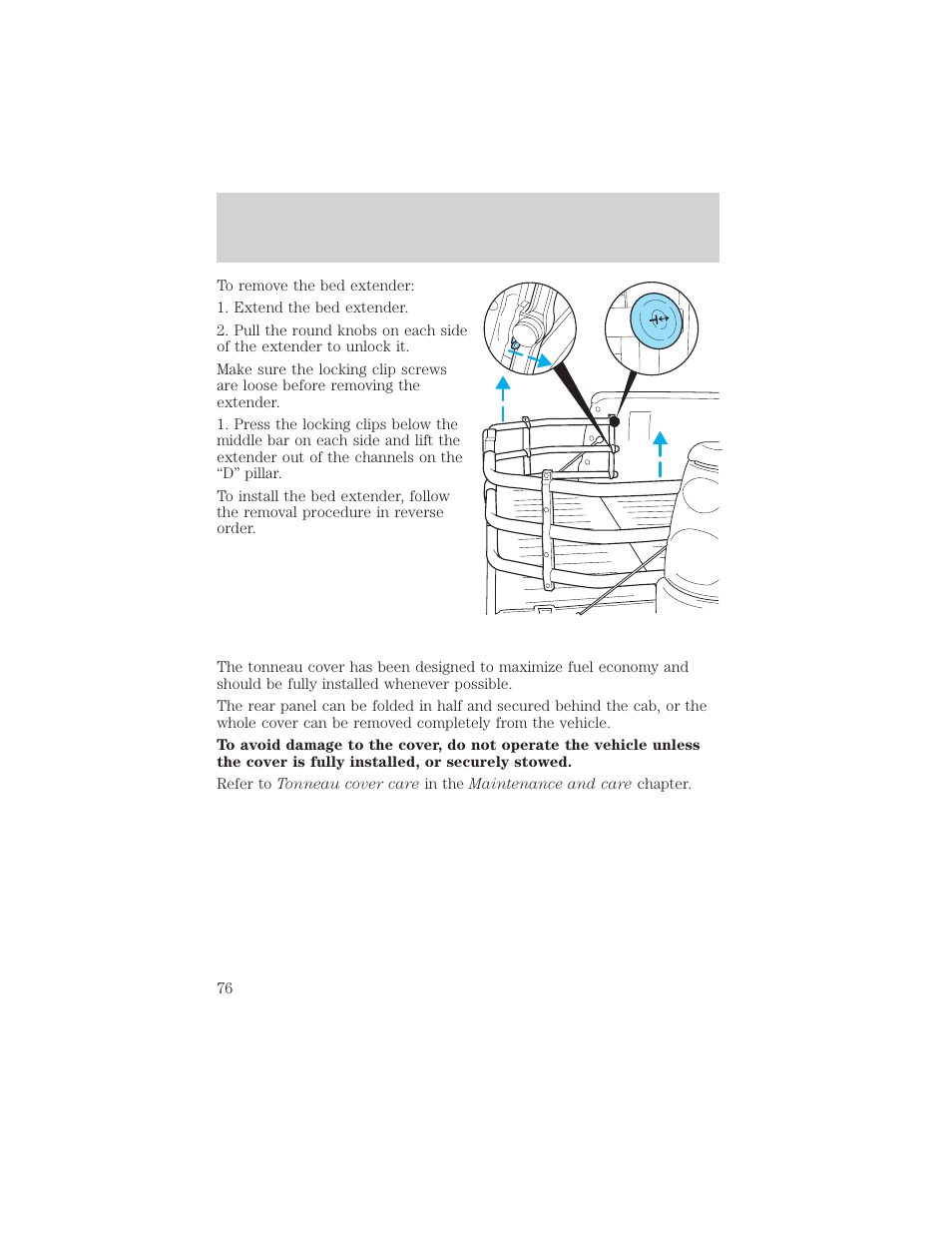 Controls and features | FORD 2001 Ranger User Manual | Page 76 / 272